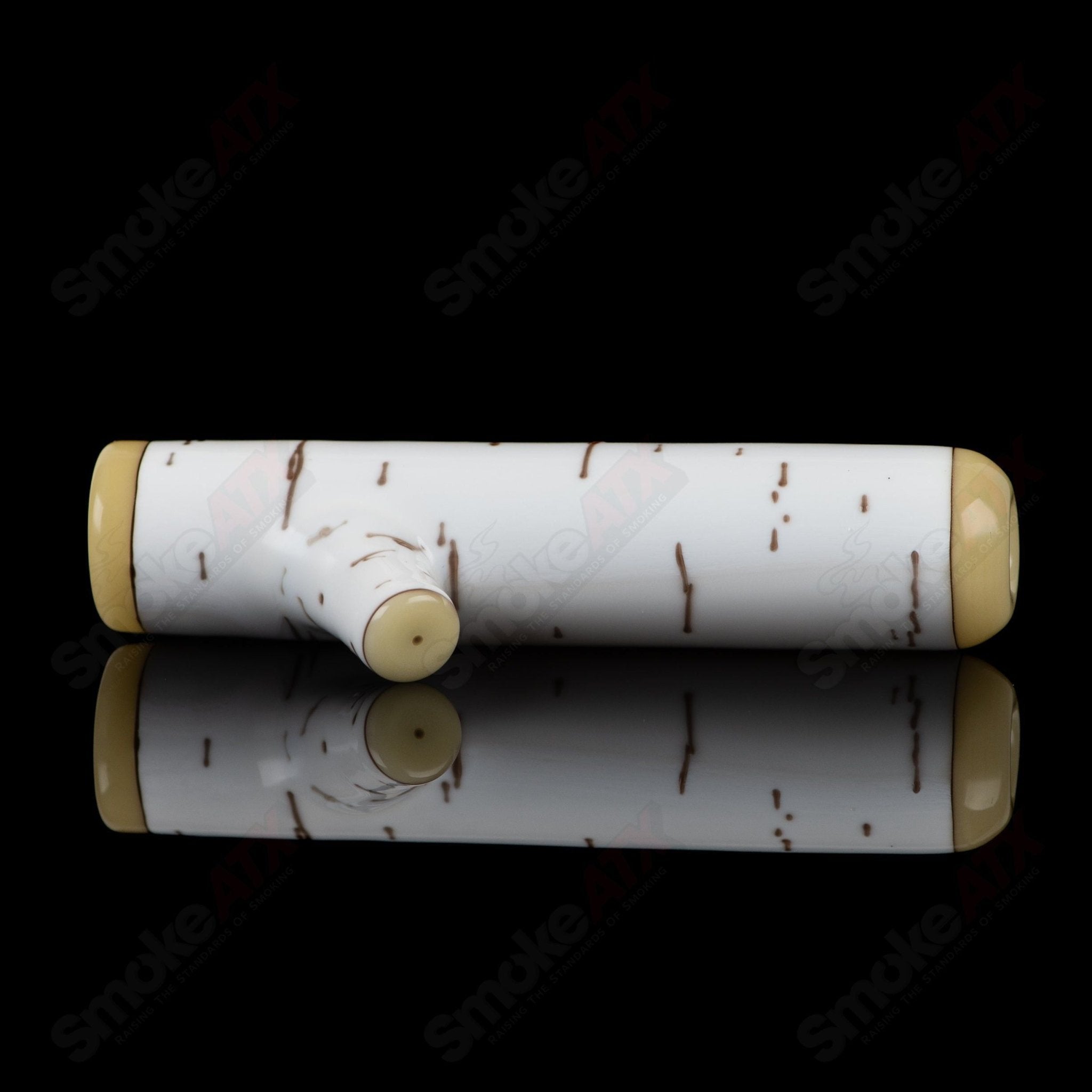 Stubby Birch Chillum Foster Glass - Smoke ATX