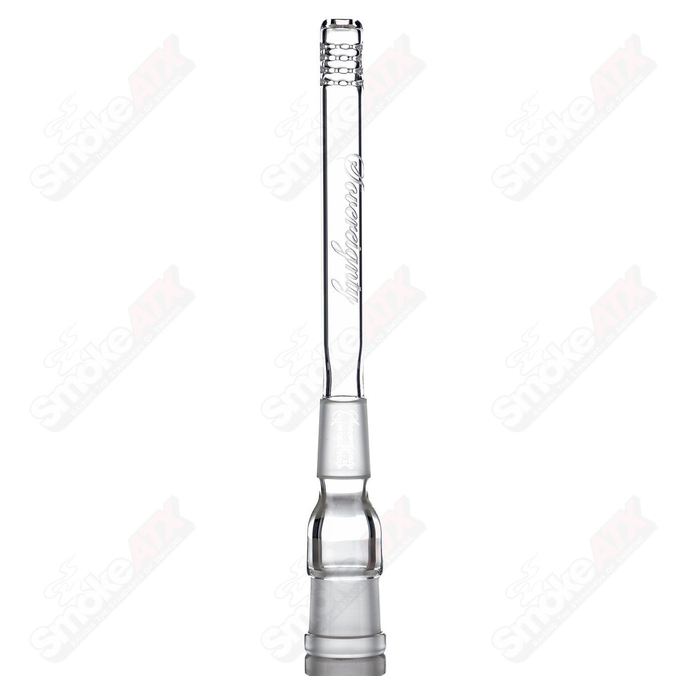 18/18mm 6" Gridded Downstem Sovereignty Glass - Smoke ATX