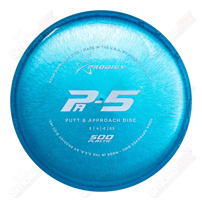 170-177g Blue PA-5 Putt & Approach Disc - 500 Plastic Prodigy Disc - Smoke ATX