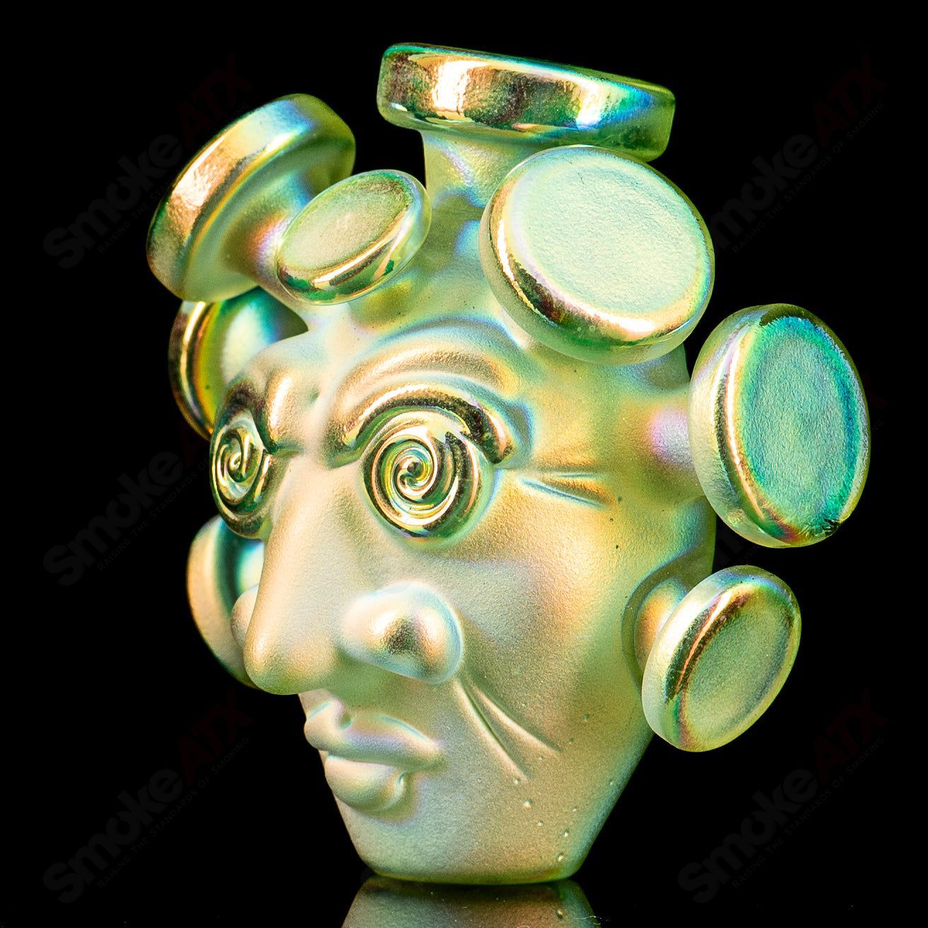 Sunset Slyme W/ Dichroic Spray Face Pendant Josh Mazet x Jmass - Smoke ATX