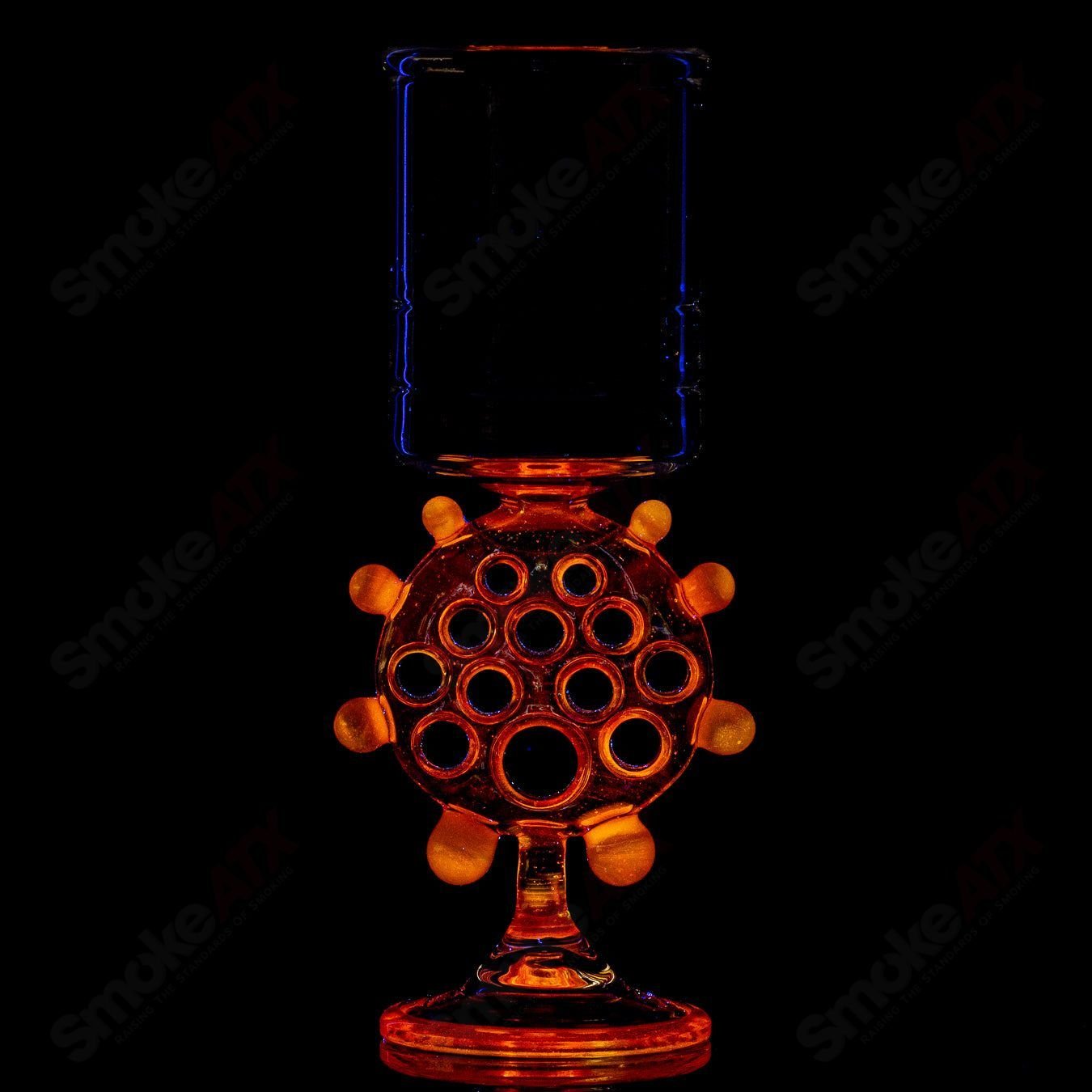 Swiss Perc - Nate Dizzle X Ben Belgrad - (UV) Footed Wine Goblet (Signed 1 - 2016) - Smoke ATX