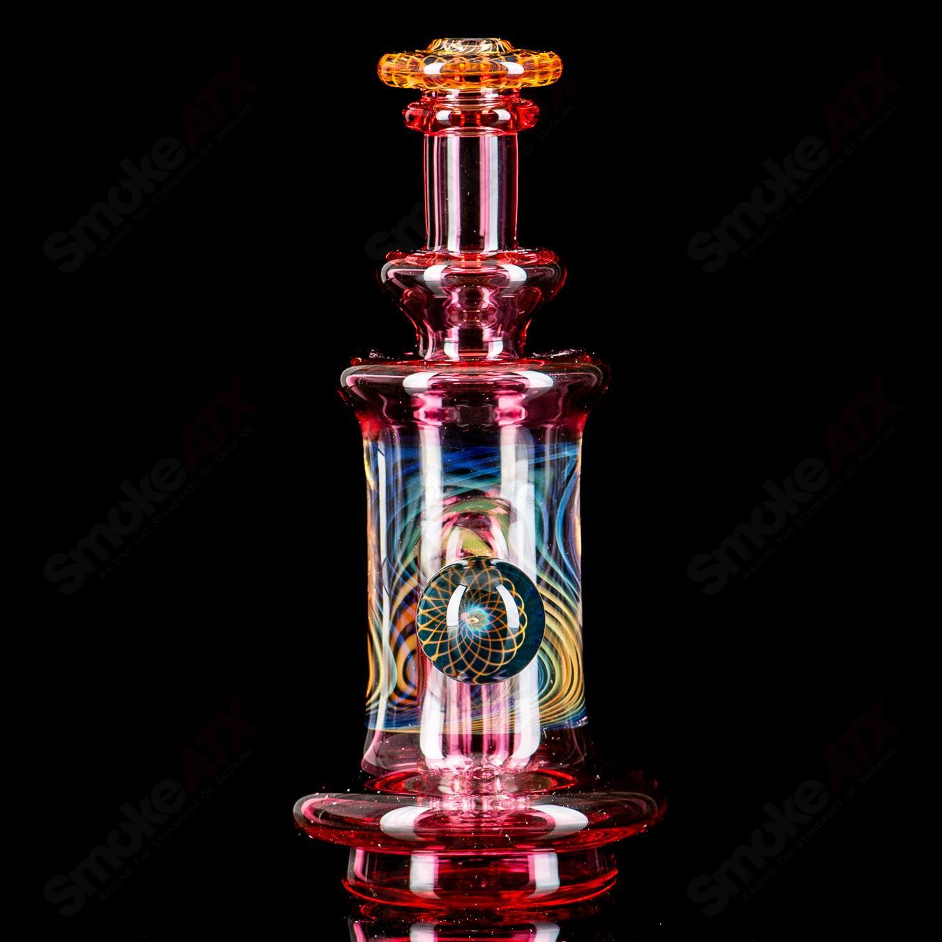 Gold Ruby Puffco Water Top by Gatez Glass - Smoke ATX