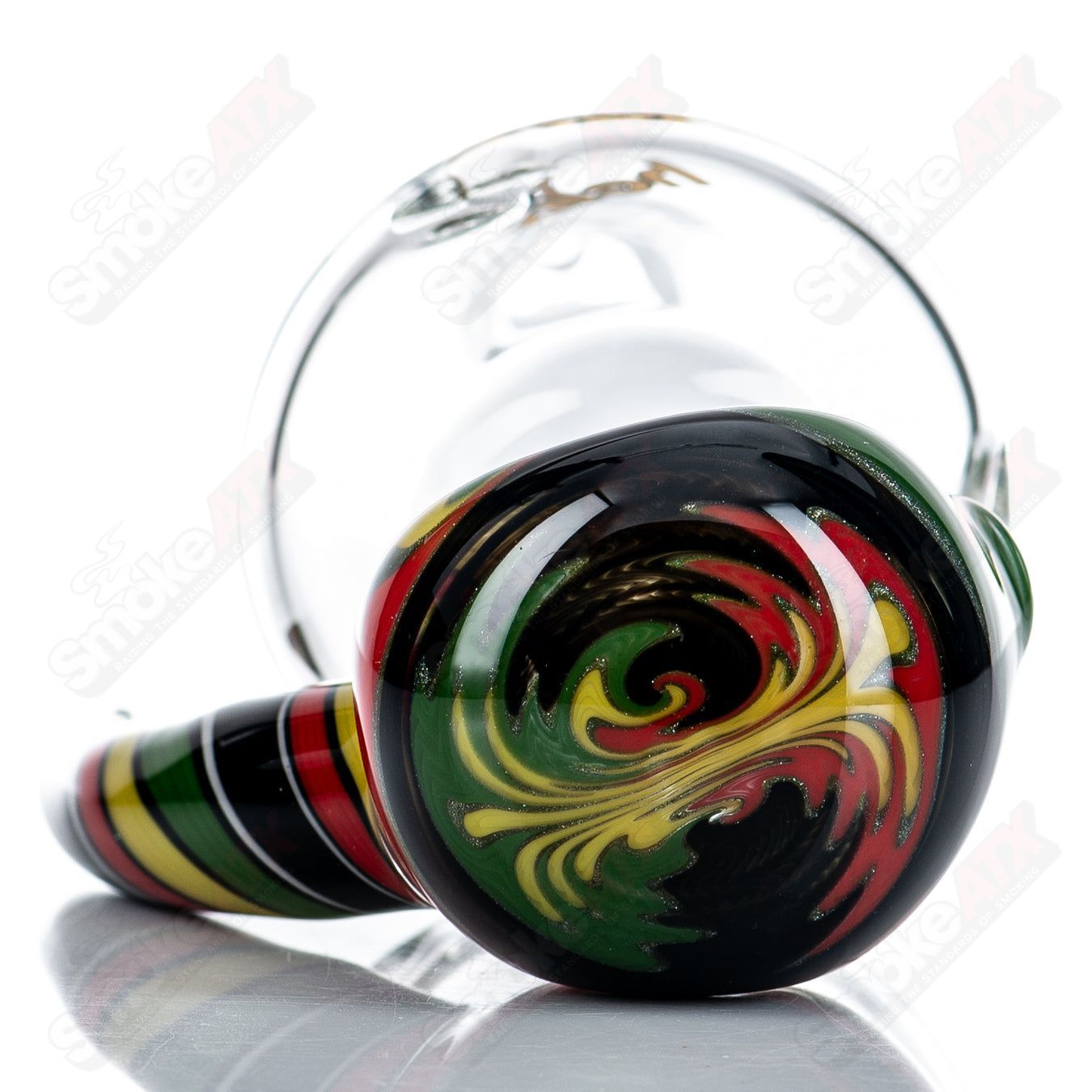 Custom Rasta Medium Helix Spoon pipe by Boxfan - Smoke ATX