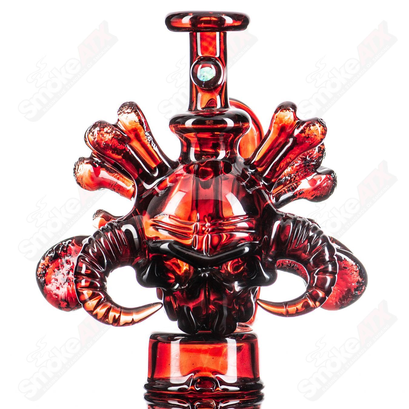 Skull Puffco Top by Grime Glass - Smoke ATX