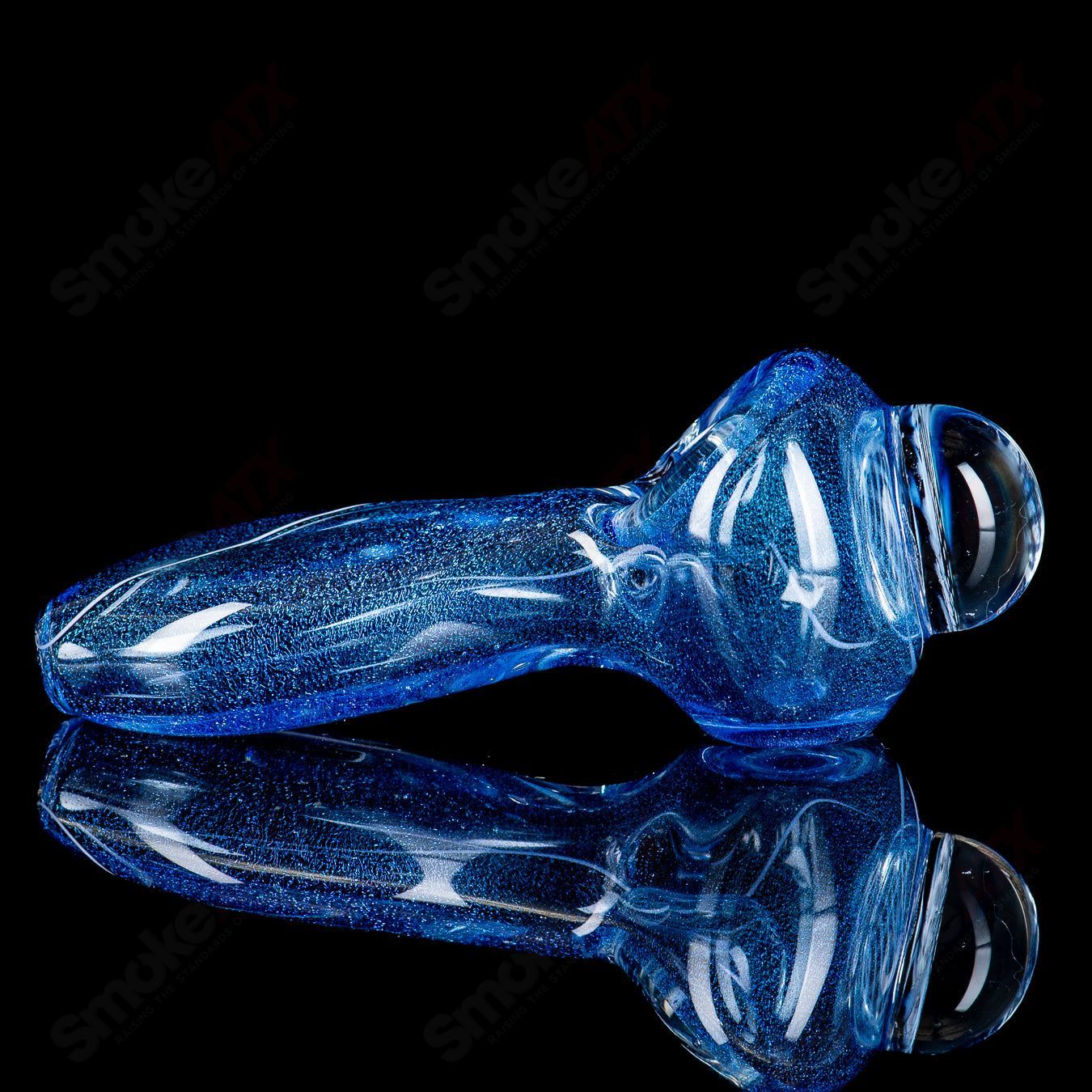 #3 Medium Dichro Spoon (Over Cobalt) by SPG - Smoke ATX