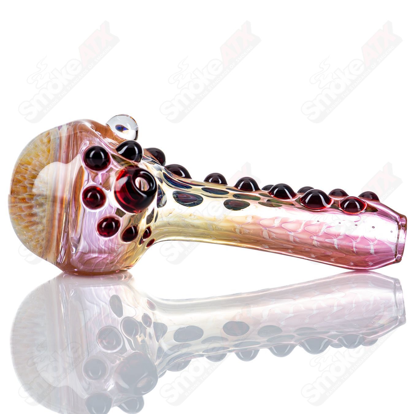 #1 Honeycomb Spoon by Splatt Glass - Smoke ATX