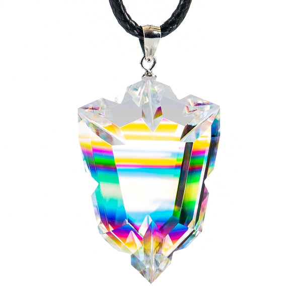 #1 Clear Double Sided Faceted Pendant by Fatal Facets - Smoke ATX