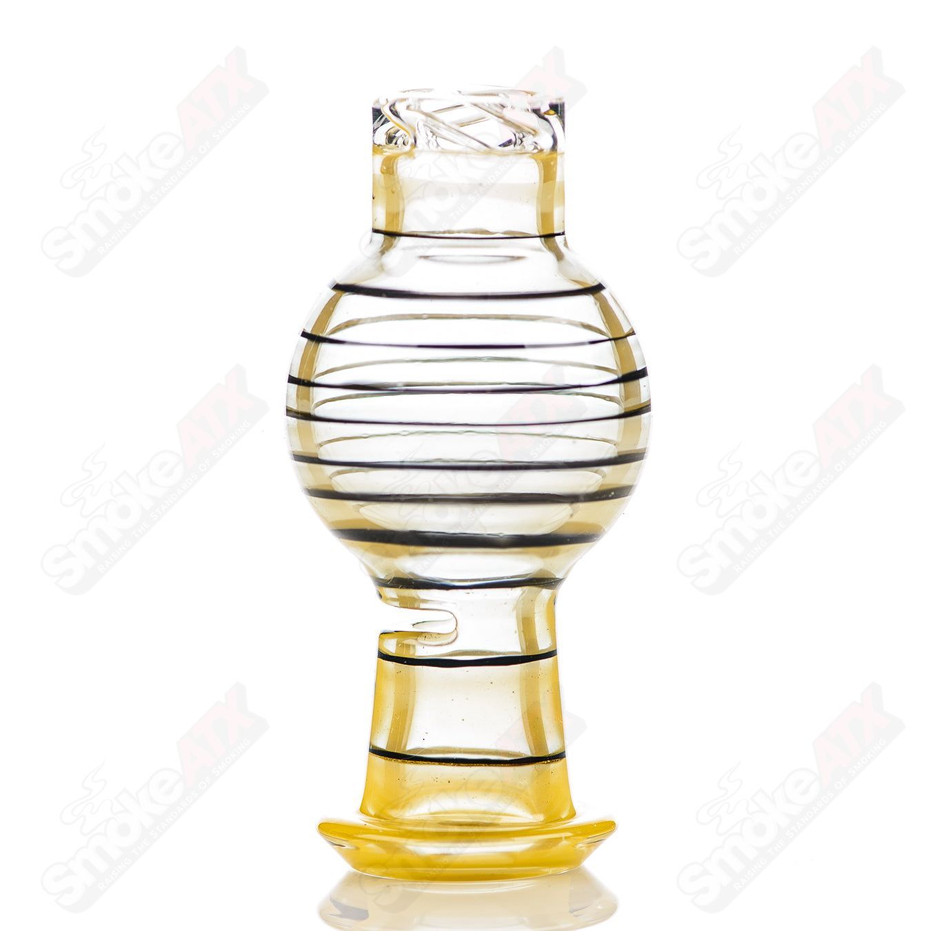 Traffic Yellow / Black Striped V2 Spinner Cap Glass Carpenter - Smoke ATX