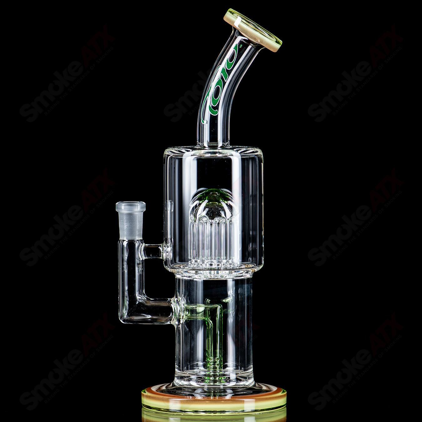 #1 10mm Double Macro with Color Caps by Toro Glass - Smoke ATX