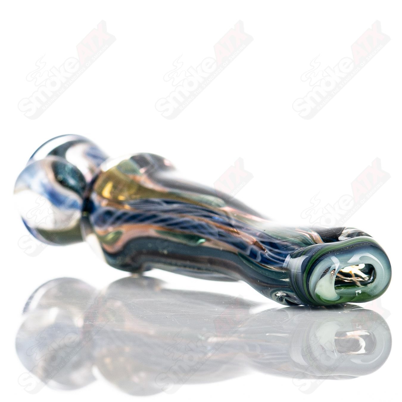 #4 Lg ISO Bat Chillum by Molten - Smoke ATX