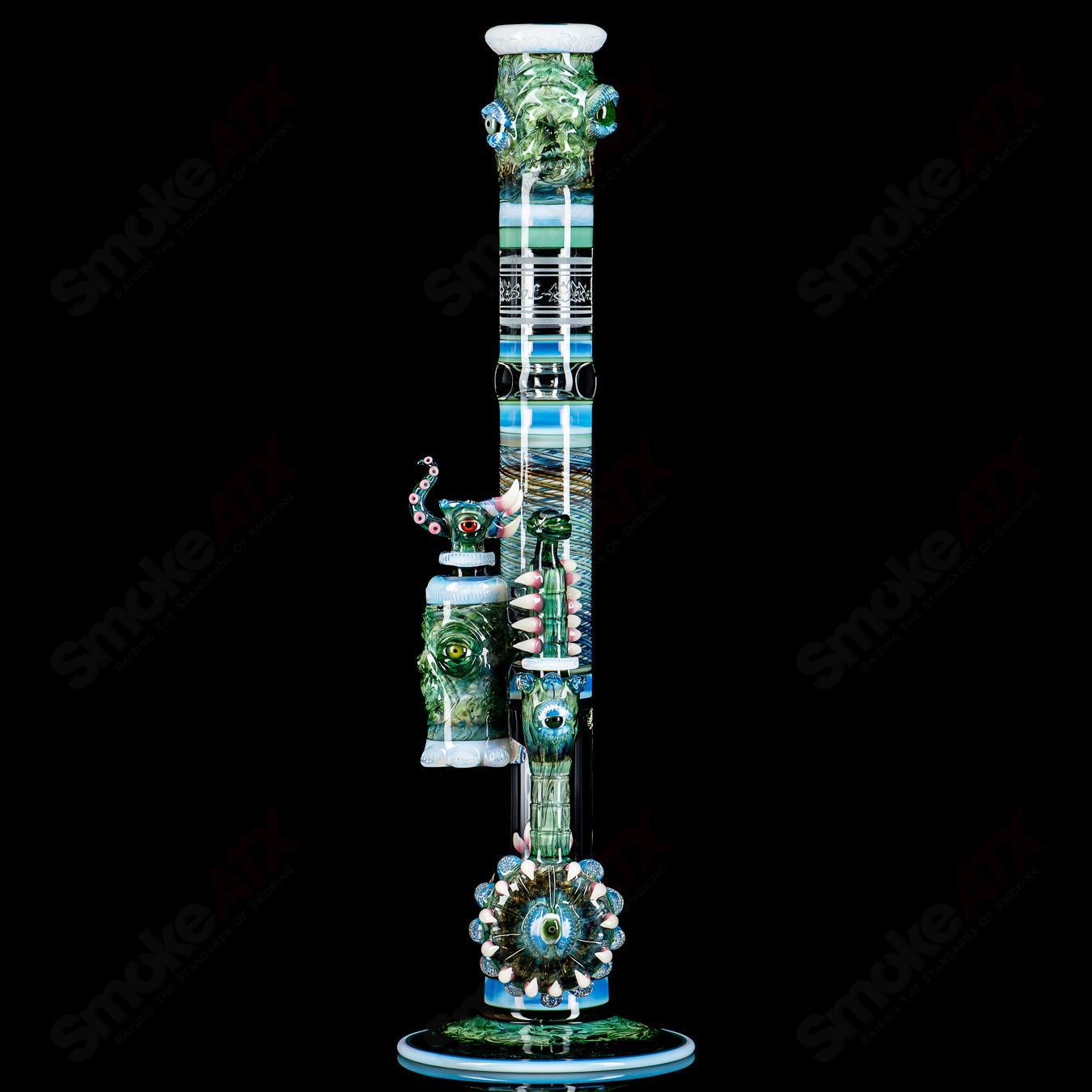 SoL-45 Lace Sphere & Dry Catcher Set by Salt x SoL Glassworks - Smoke ATX