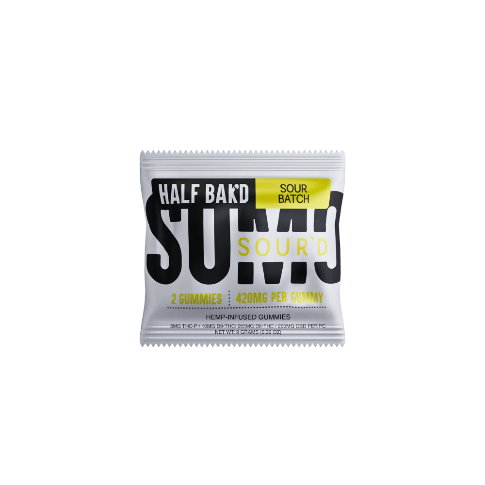 Half Bak'd Sour Batch 420mg 2pk Sumo Gummies - Smoke ATX