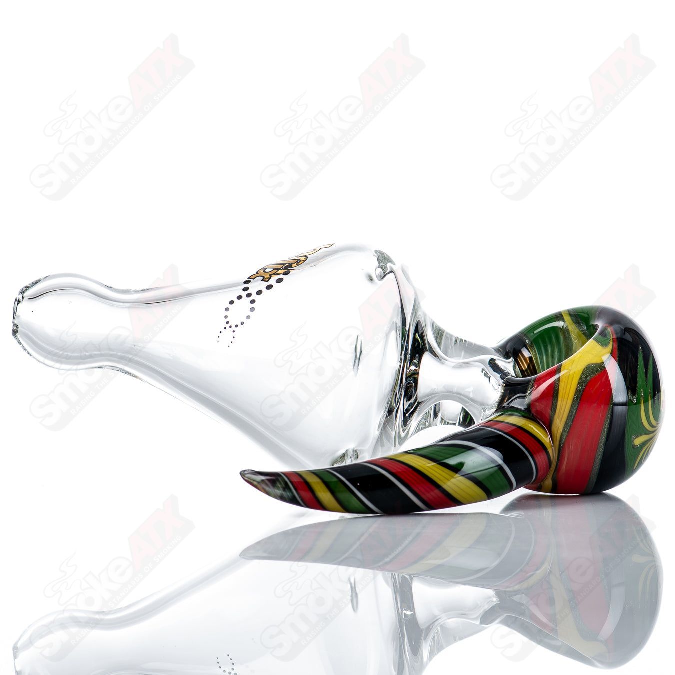Custom Rasta Medium Helix Spoon pipe by Boxfan - Smoke ATX
