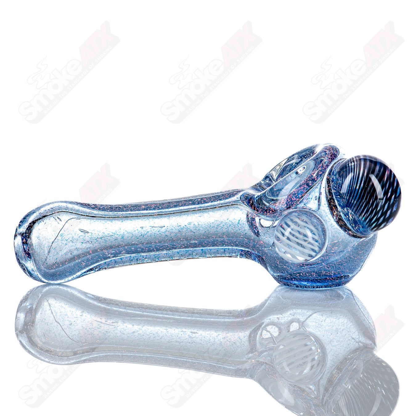 #2 Medium Dichro Spoon (Over Cobalt) by SPG - Smoke ATX