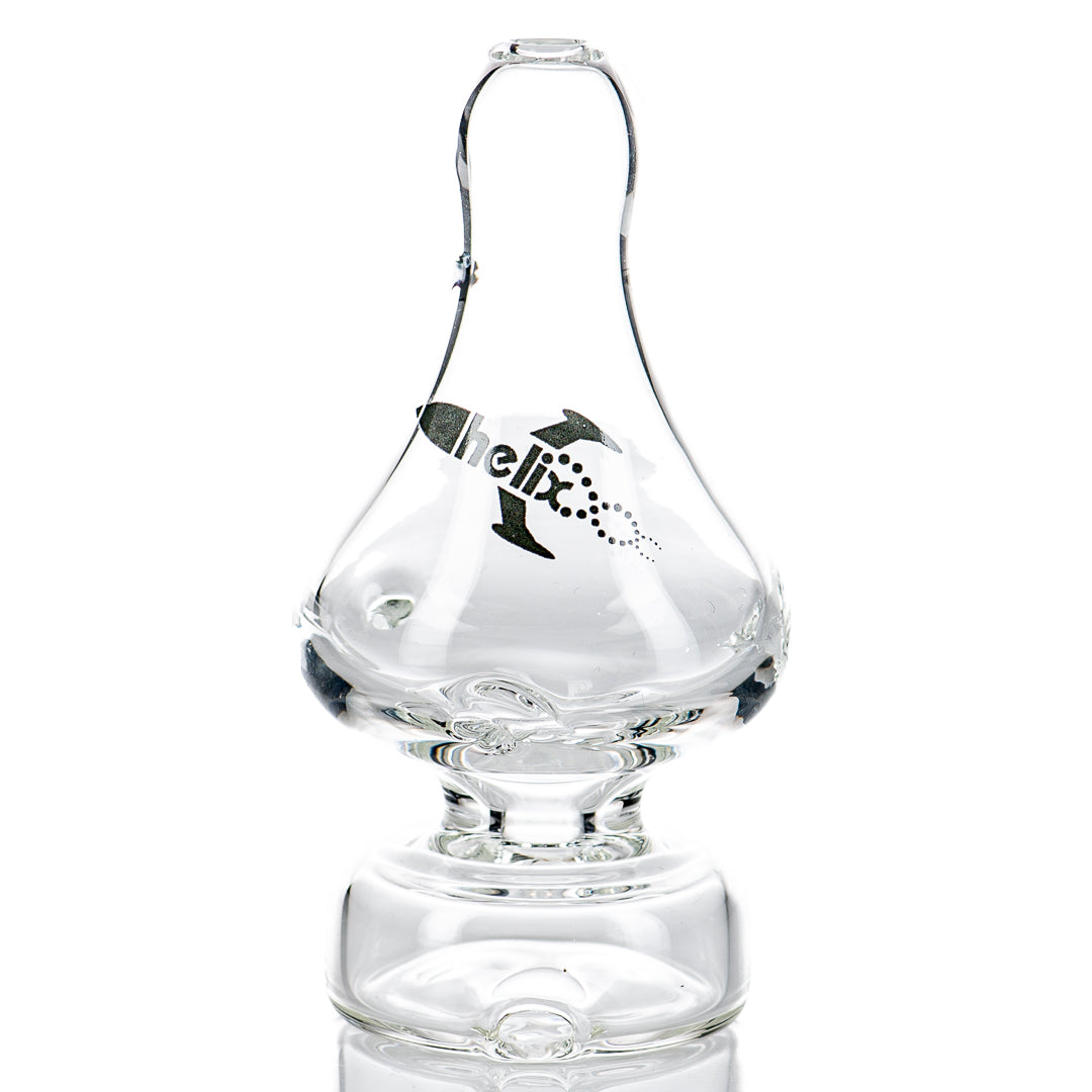 Black Label Classic Puffco Peak dry top glass attachment by American Helix, designed for Puffco Peak vaporizer.