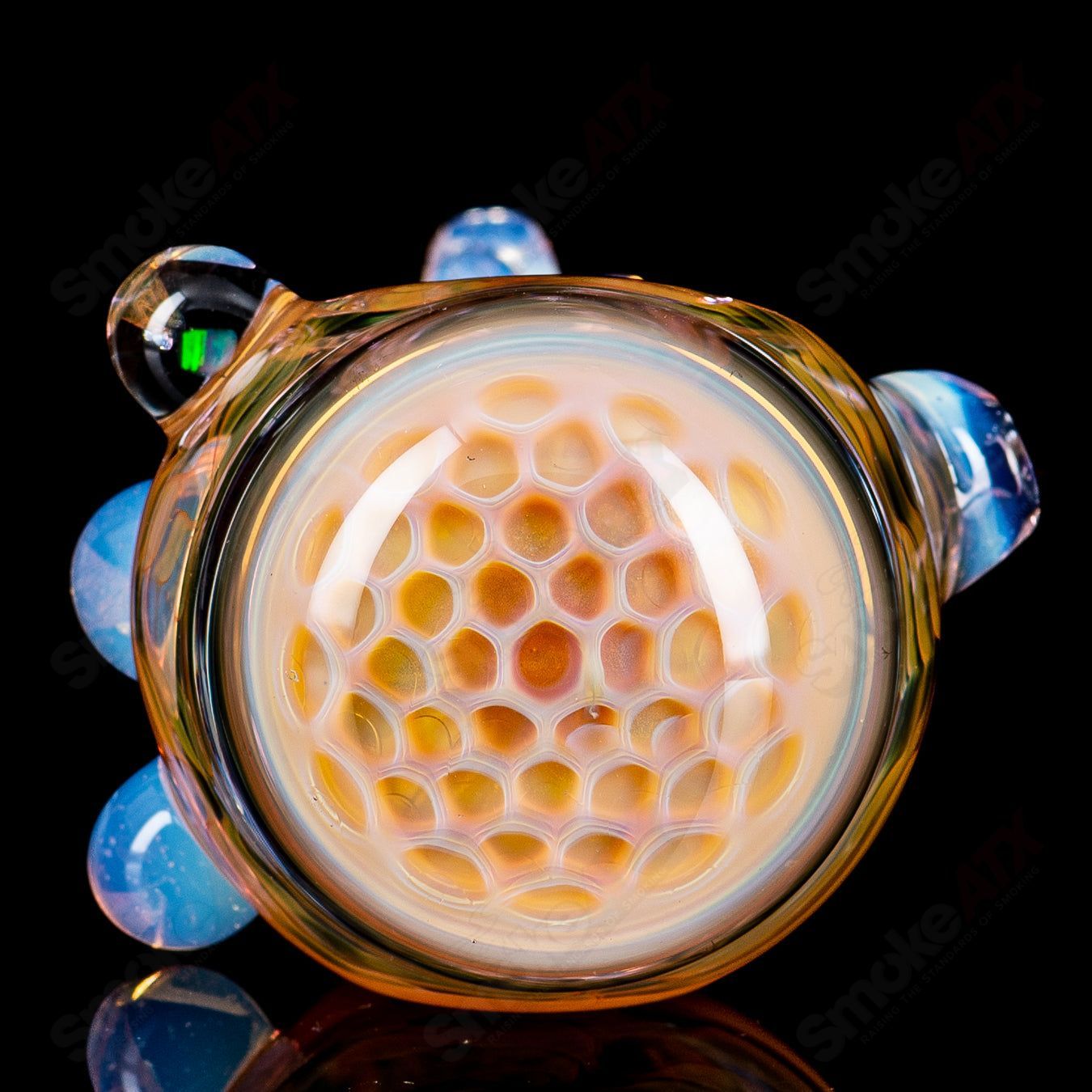 #2 Honeycomb Spoon by Splatt Glass - Smoke ATX