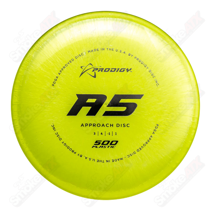 170-177g A5 Yellow Approach Disc - 500 Plastic Prodigy Disc - Smoke ATX