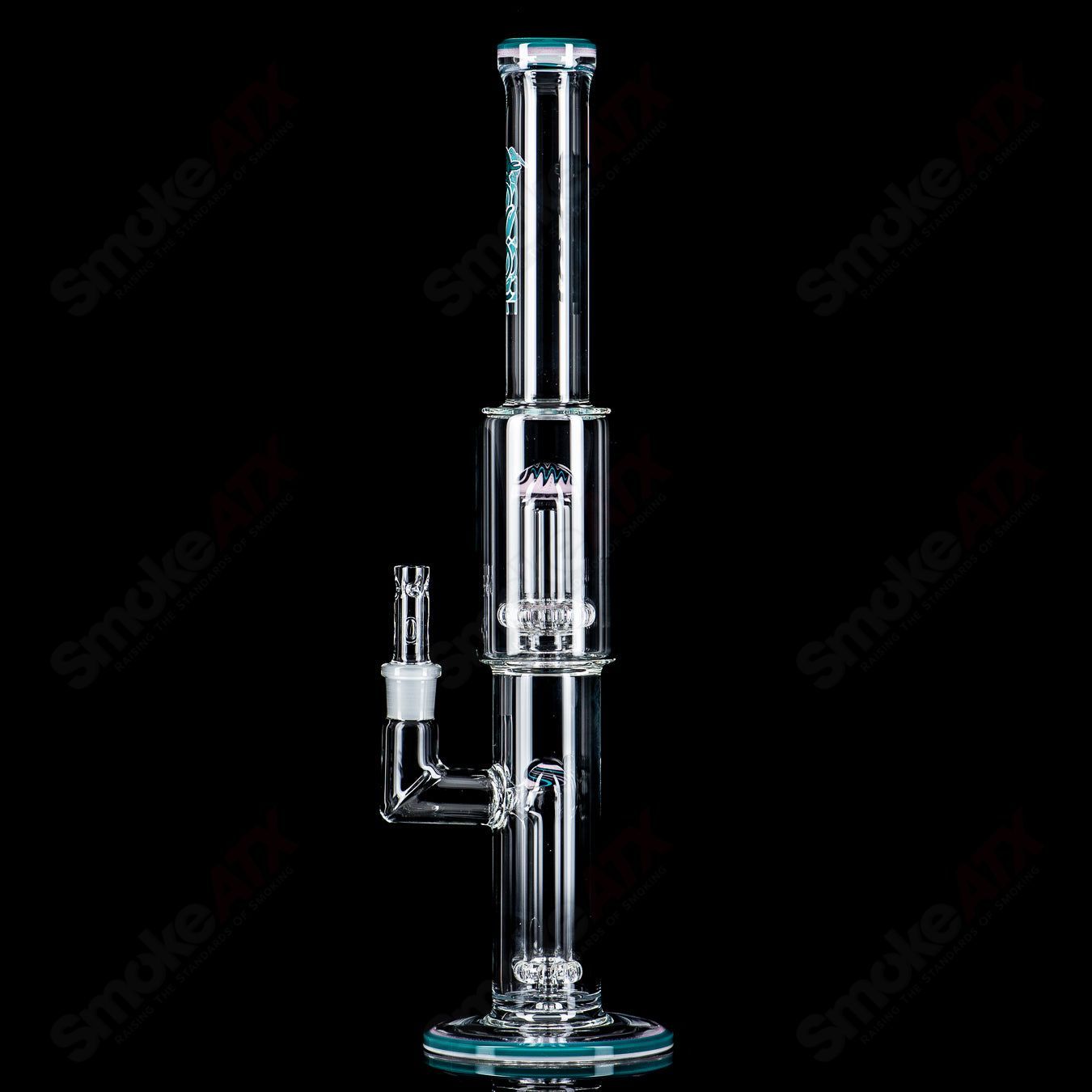 #3 18mm Full Size Circ to Circ w/ Reversal Sections by Toro Glass - Smoke ATX