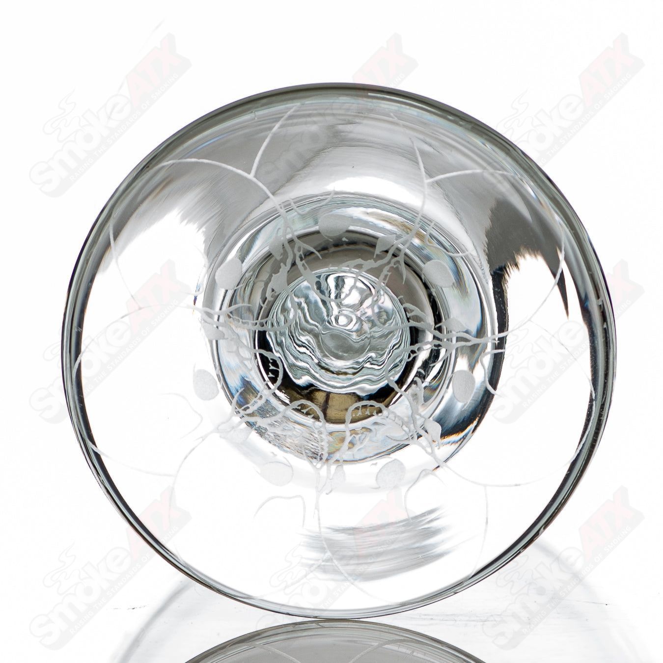 Wine Goblet w Bloodshed Skull Pattern Foot Sovereignty - Smoke ATX