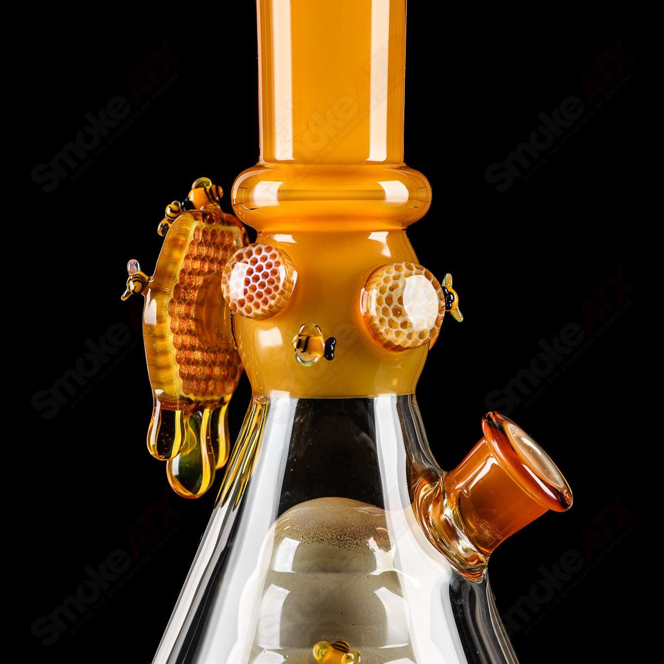 Worked Bee Hive Beaker (2023) By Joe P Glass - Smoke ATX