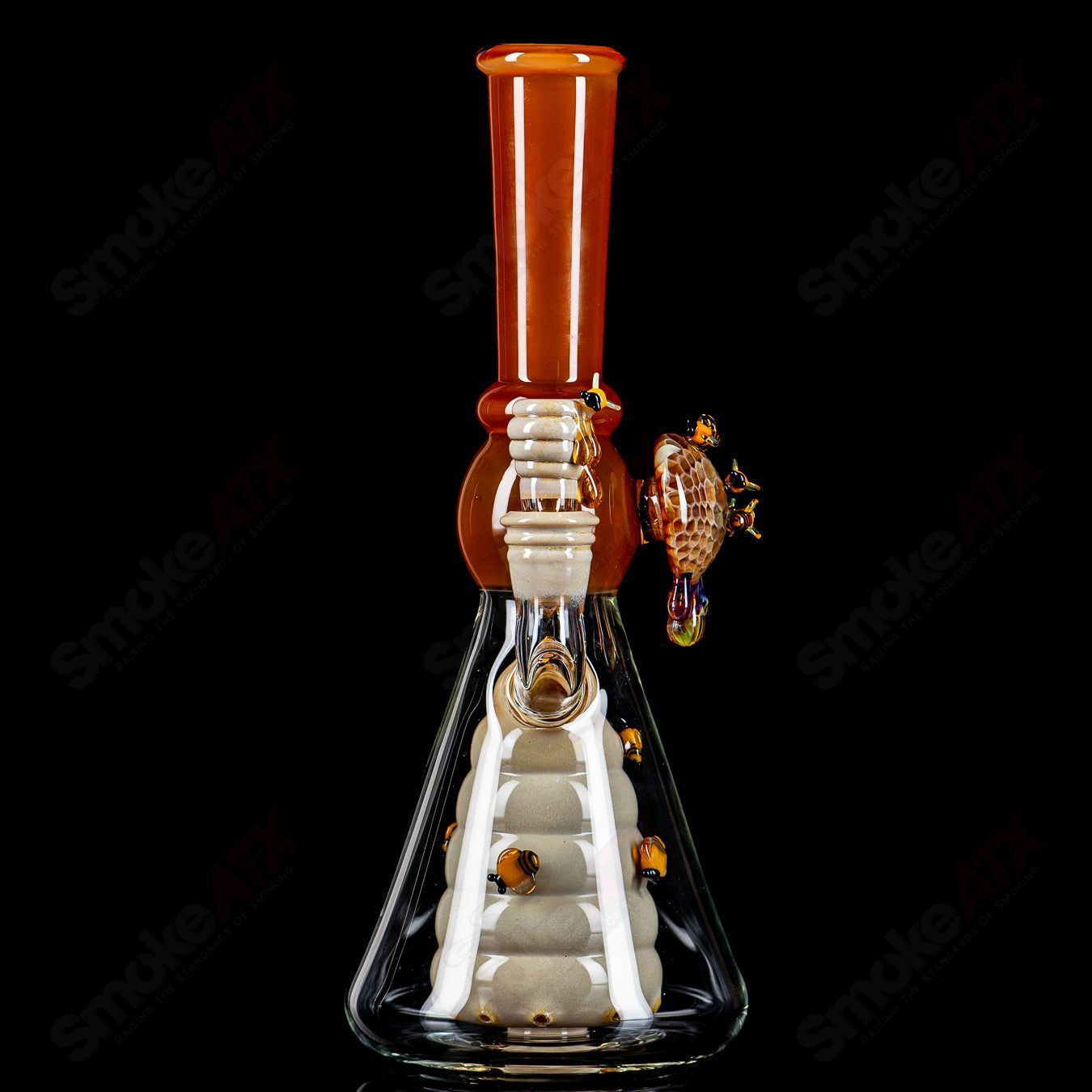 Worked Bee Hive Beaker (2024) By Joe P Glass - Smoke ATX