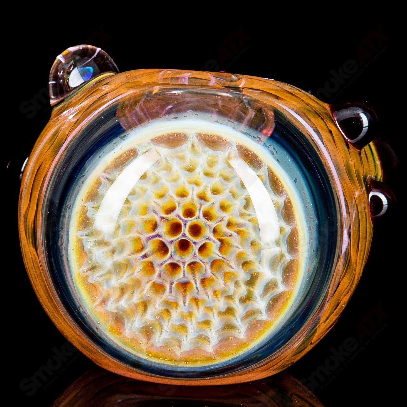 #1 Honeycomb Spoon by Splatt Glass - Smoke ATX