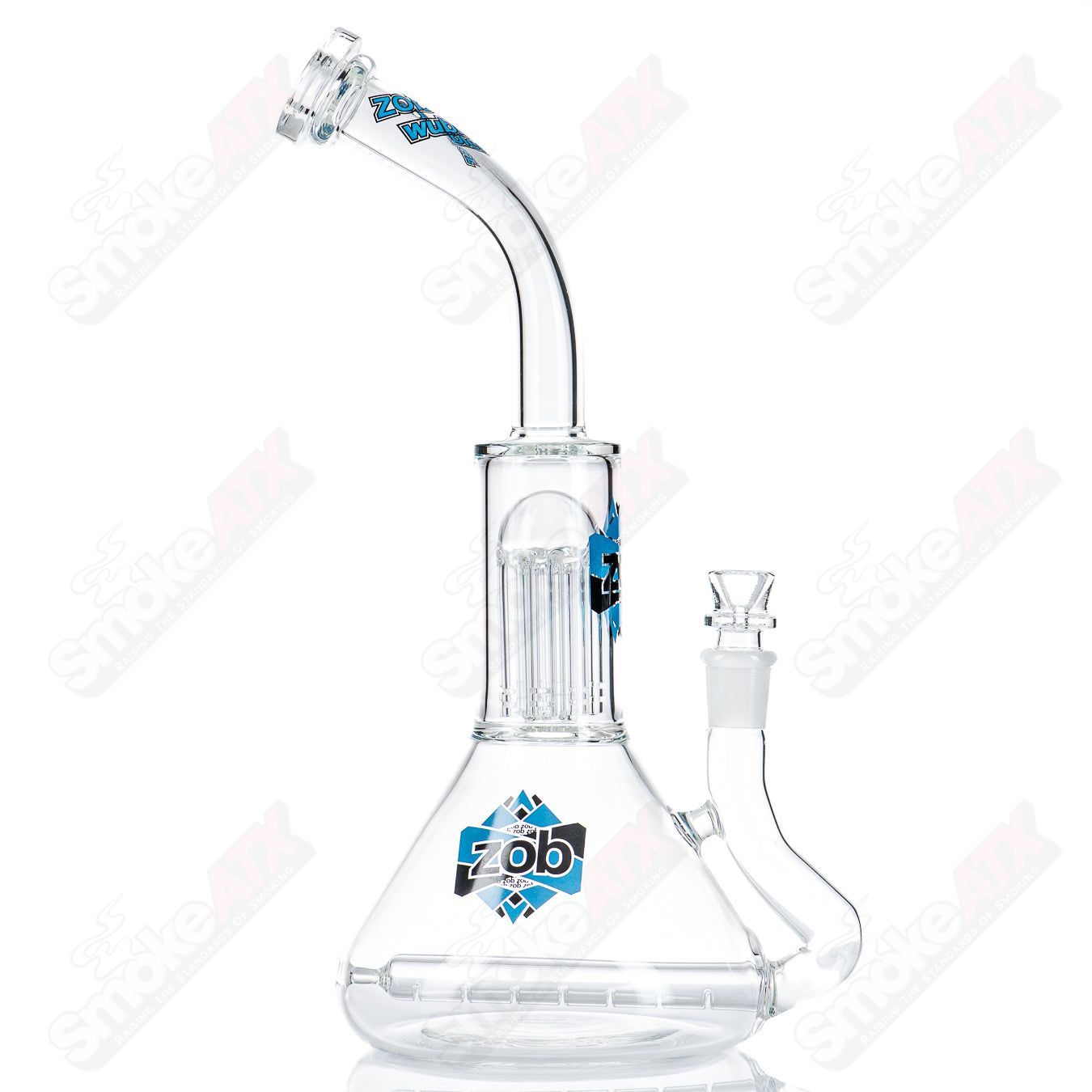 Wubbler 8 Arm Beaker Stemless W/ Diffused Inline (Blue/Black) ZOB - Smoke ATX