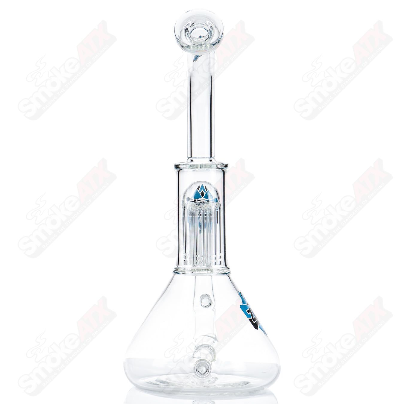 Wubbler 8 Arm Beaker Stemless W/ Diffused Inline (Blue/Black) ZOB - Smoke ATX