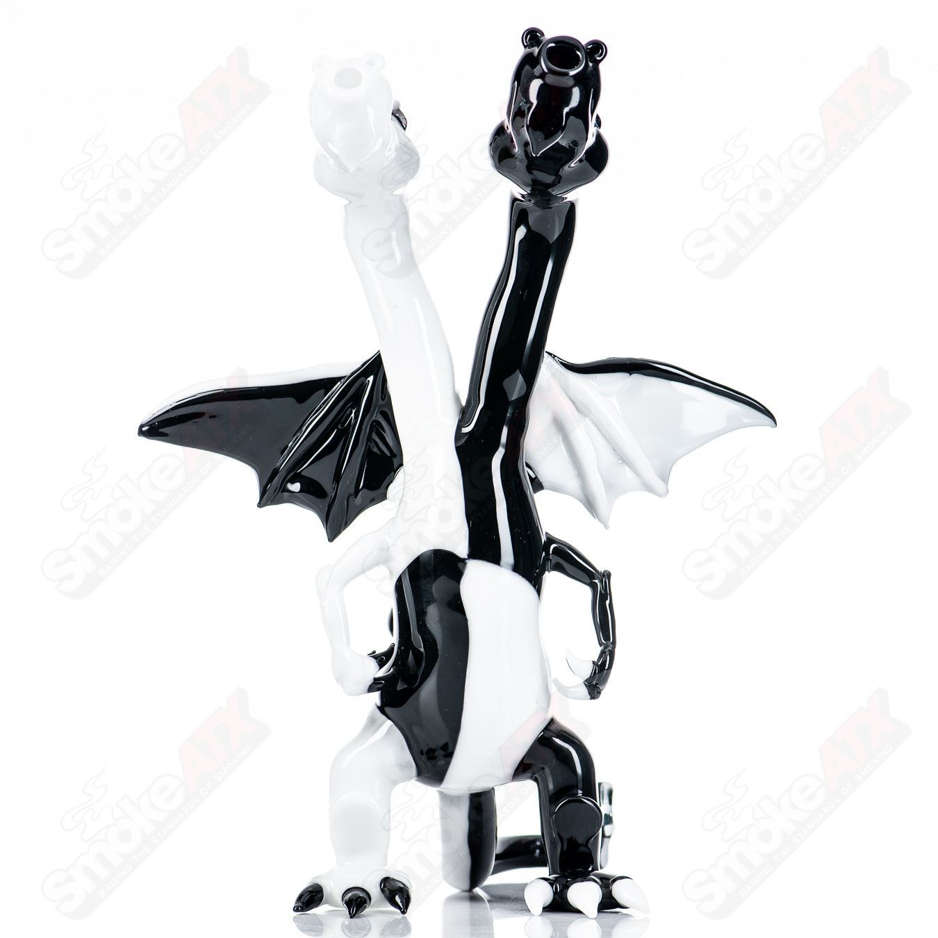 Double Headed Dragon Hendy Glass - Smoke ATX