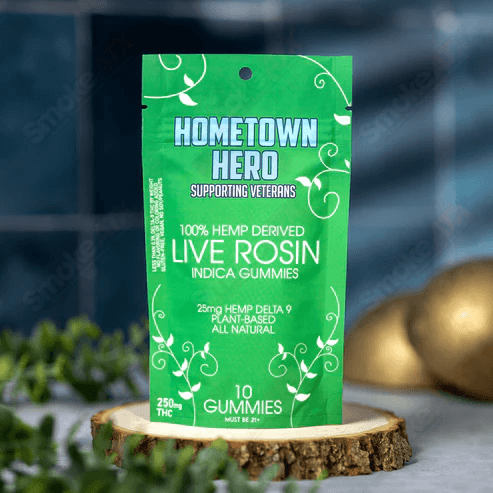 250mg Indica D9 Live Rosin Gummies Hometown Hero - Smoke ATX
