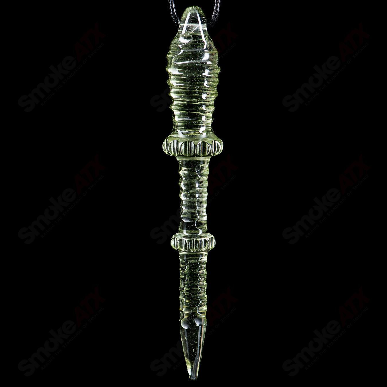 Penine Green Dabber Pendant Carver B - Smoke ATX