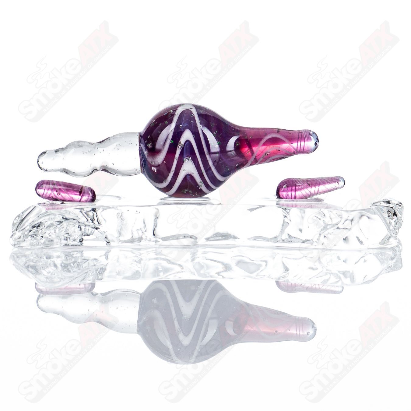 R. Jelly Lotus Cropal Lucy Citrine Drop Top Set Indo Glass - Smoke ATX