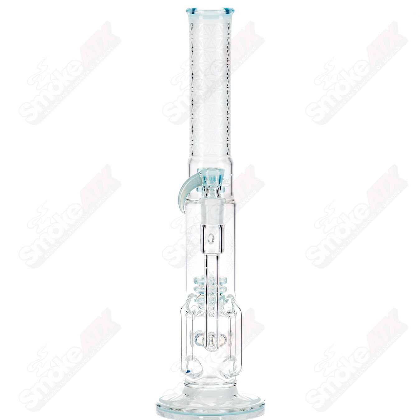 (Marina) 2x2 Fusion Perc Tube by Subliminal Glass - Smoke ATX