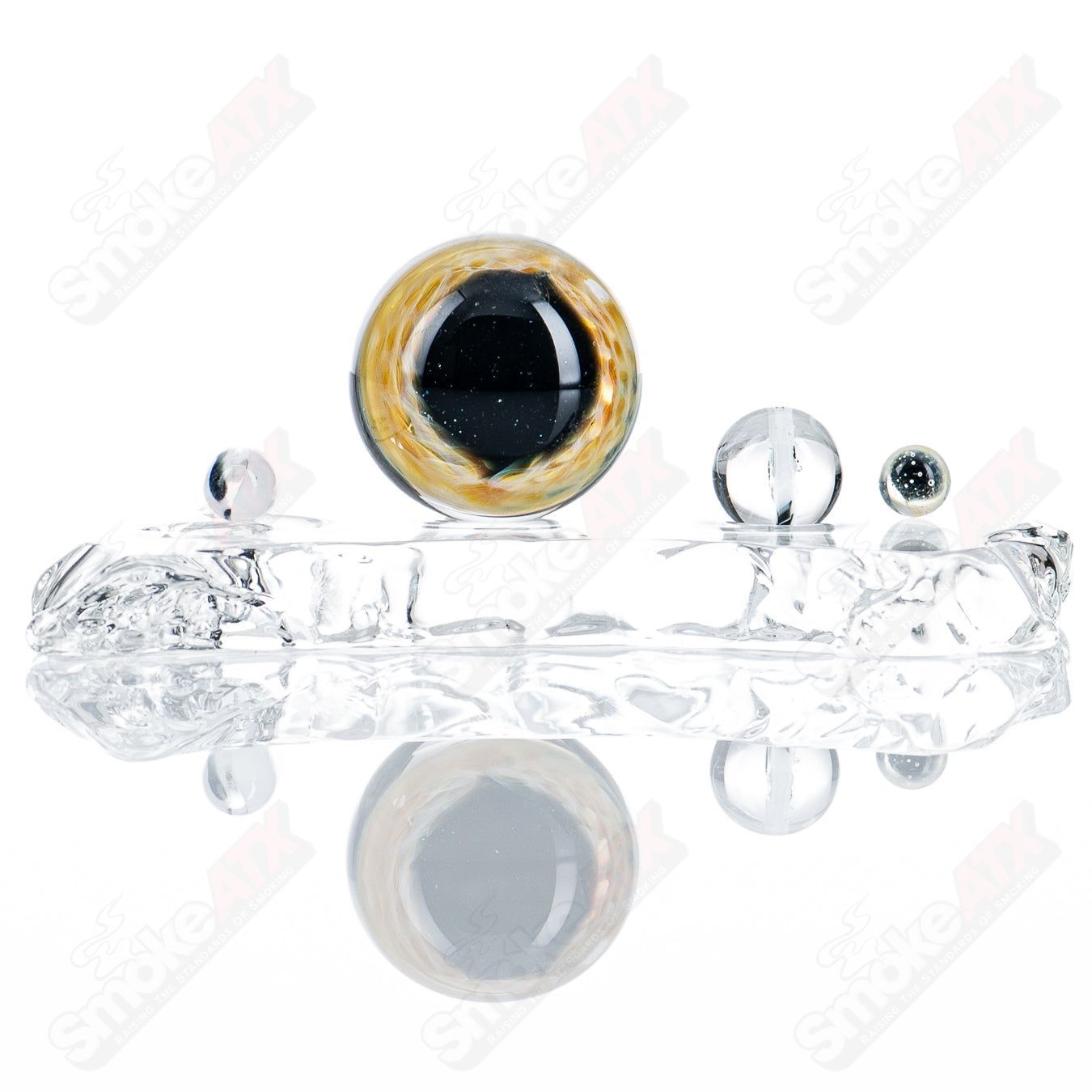 Skull Eye Milli Slurper Set Indo Glass - Smoke ATX