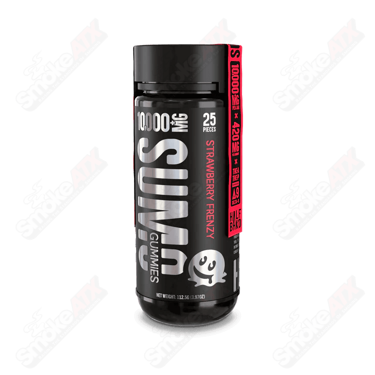 10000mg Strawberry Frenzy 25pk Sumo Gummies THCA Half Bakd - Smoke ATX