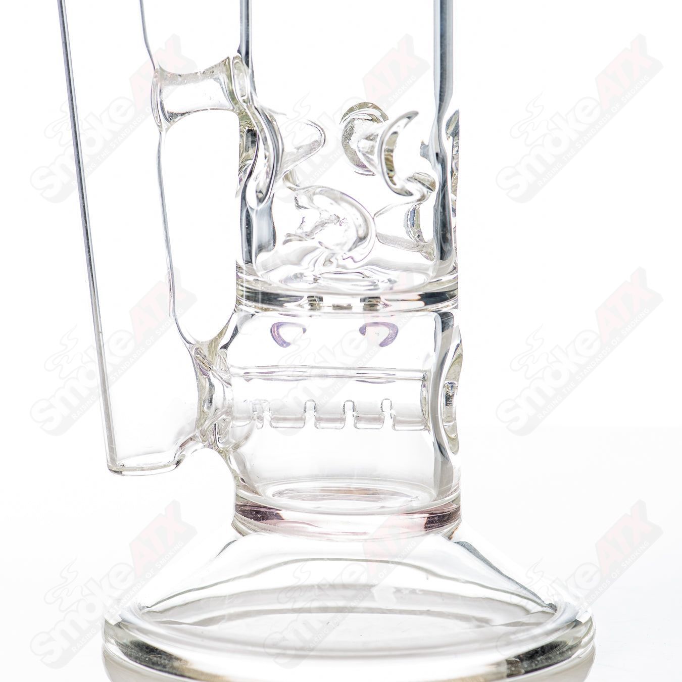 12.5" 44mm Color Accent Stemline/IcePinch Perc Tube (Pink) AMGC - Smoke ATX