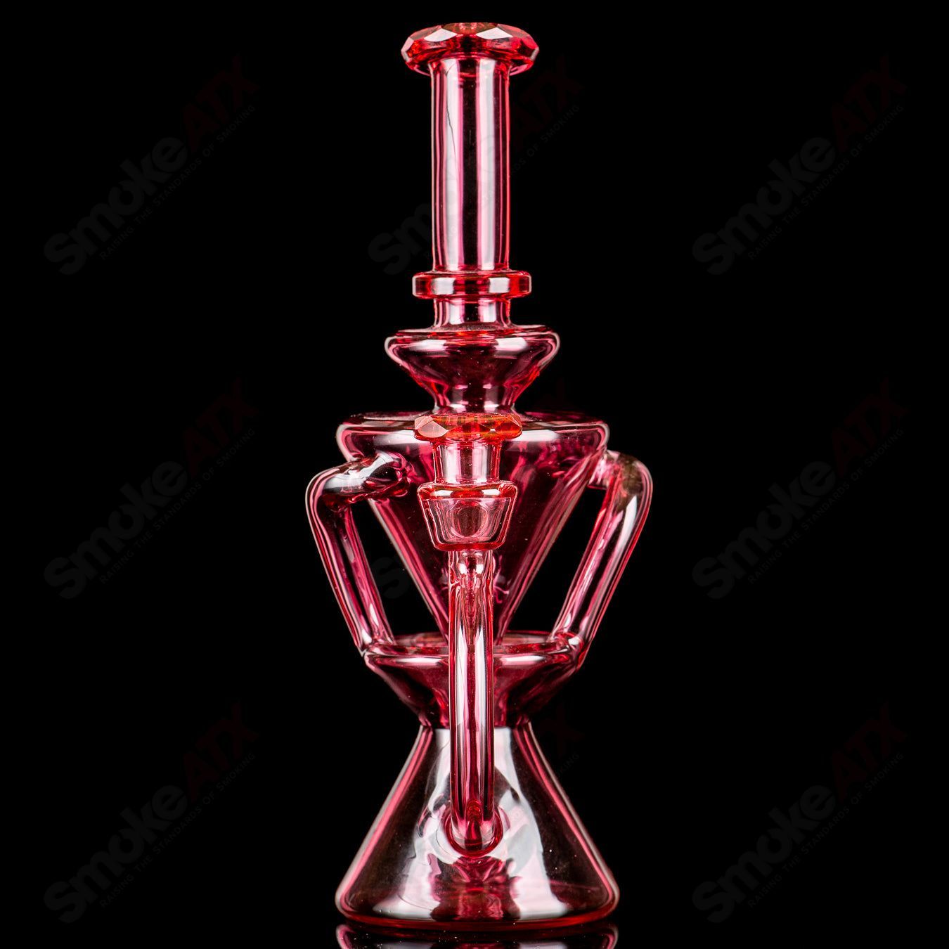 Faceted Two & Through Full-Size Recycler by Captn Chronic - Smoke ATX