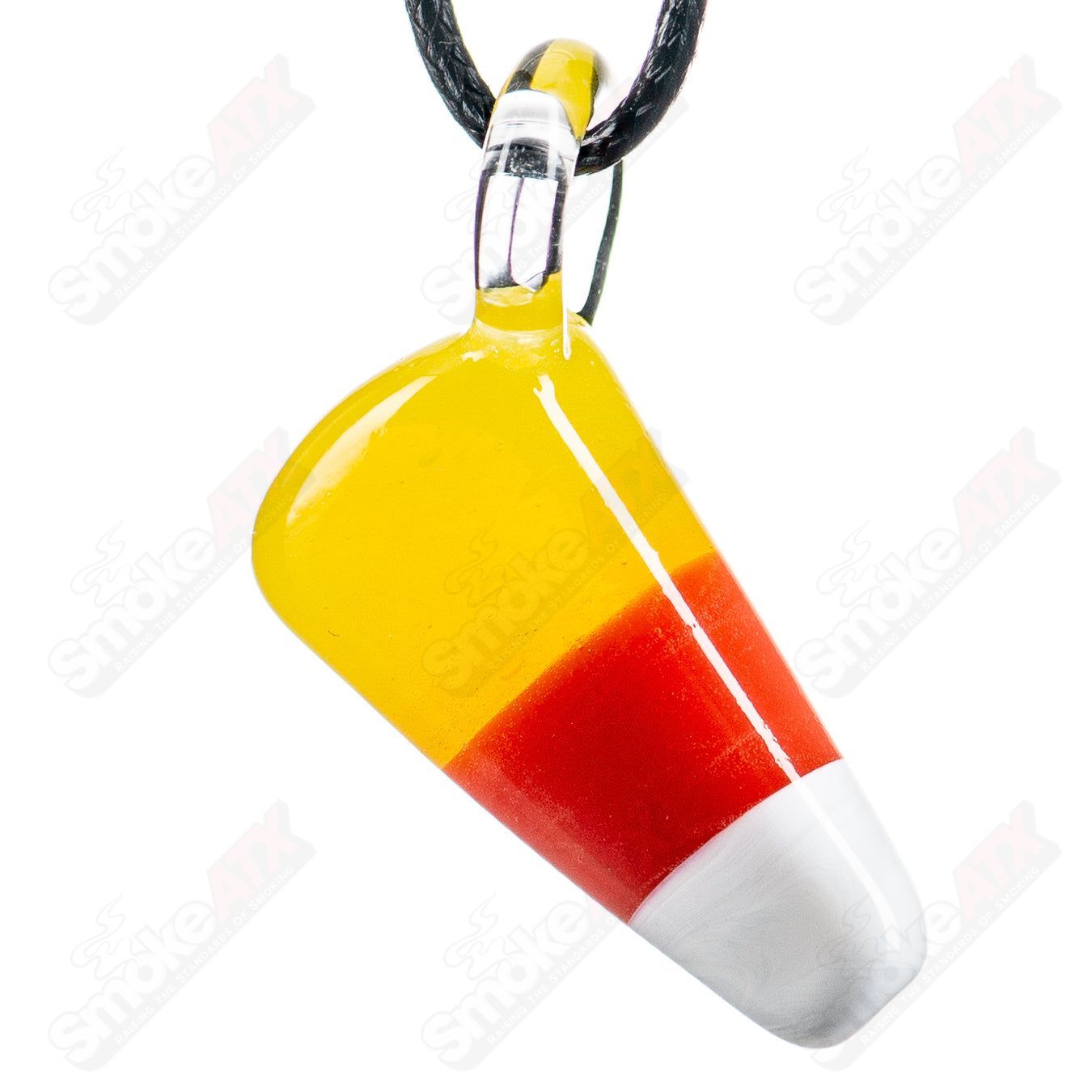 Candy Corn Pendant Sweetshop Glass by Renee Patula - Smoke ATX