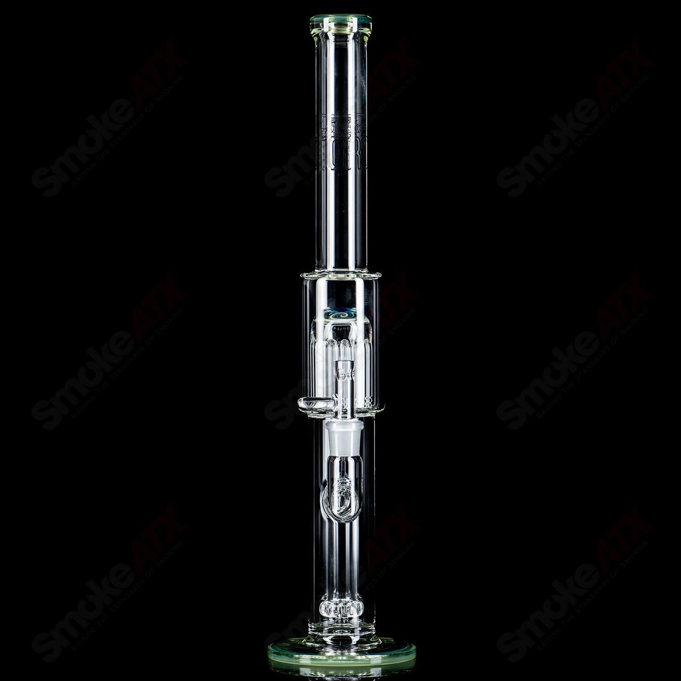 #2 18mm Circ to 13 Arm Perc w Reversal Sections by Toro Glass - Smoke ATX