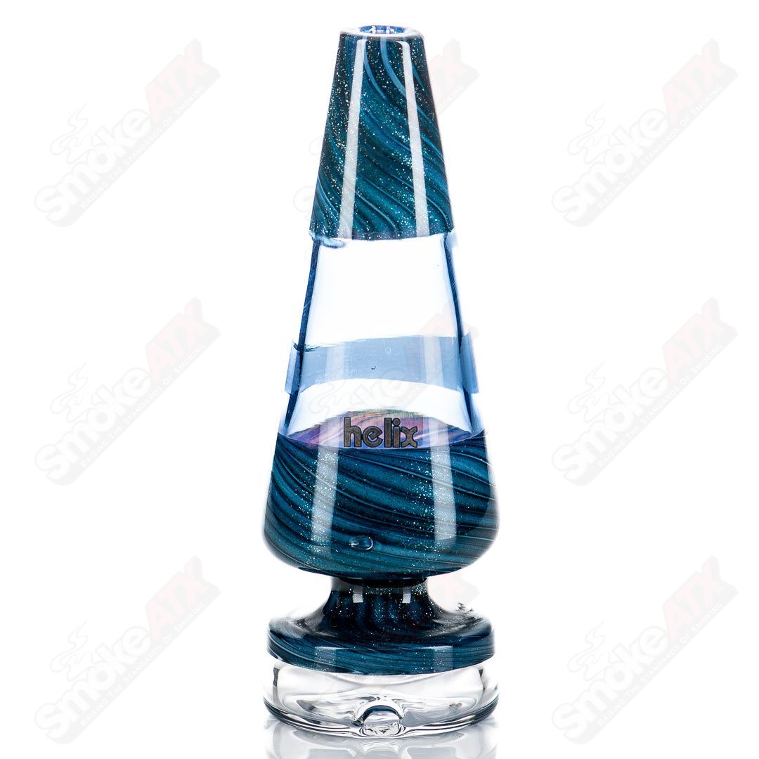 Blue Puffco Peak Dry Top glass accessory by American Helix X Indo for Puffco Peak vaporizer.