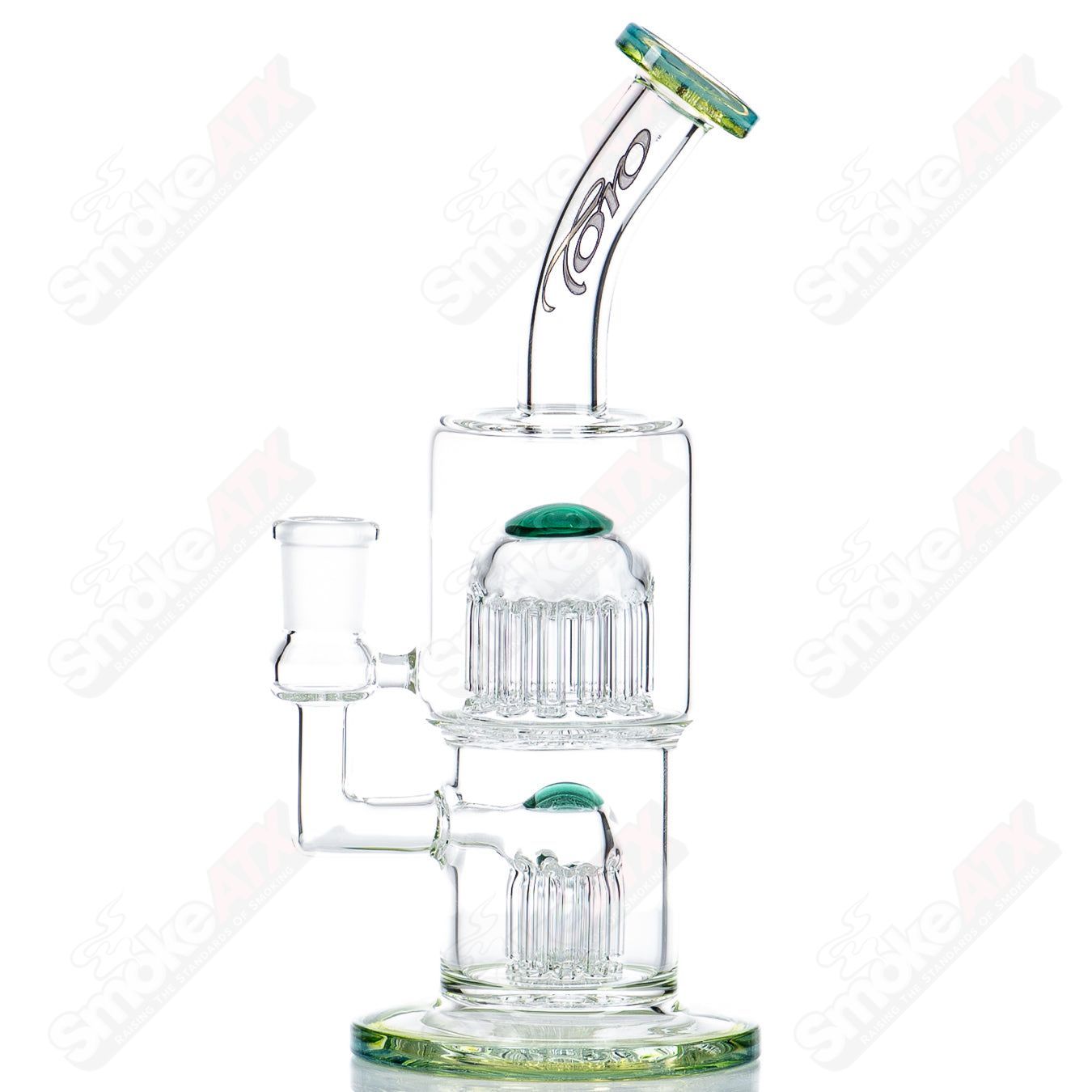 #2 14mm Double Macro XL with Color Accents by Toro Glass - Smoke ATX