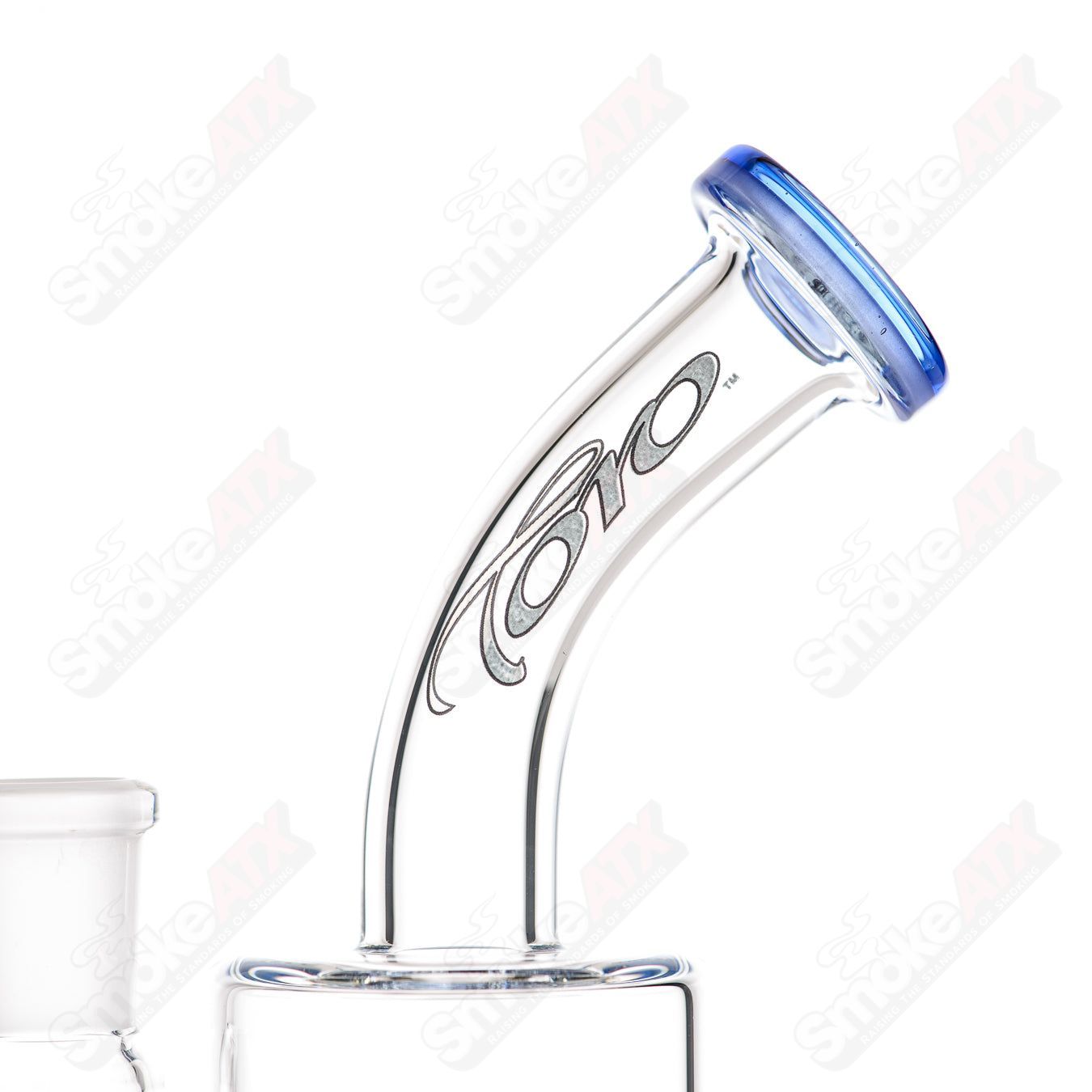 #3 14mm Macro XL w 2 Color Foot/Mouthpiece Toro Glass - Smoke ATX