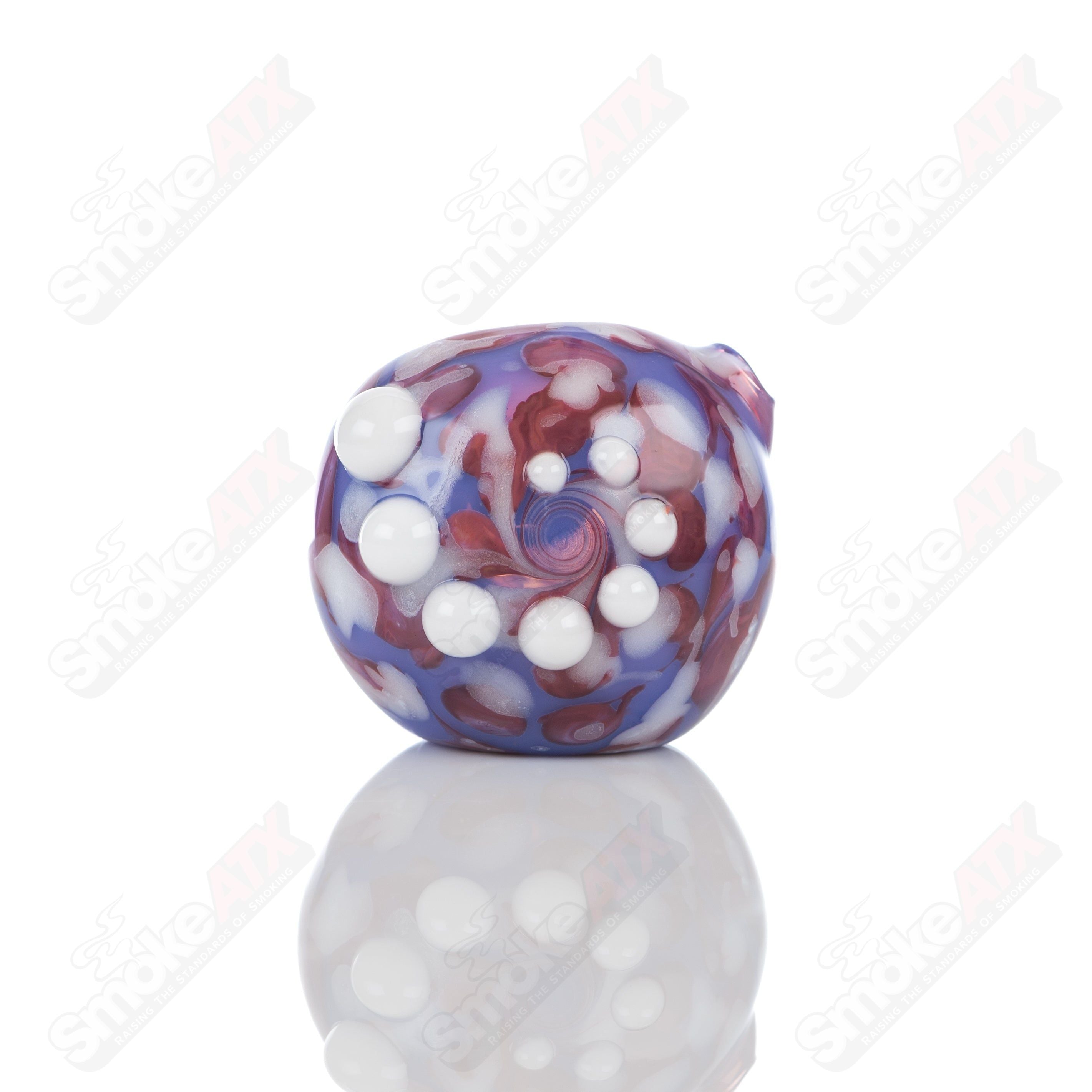 #1 Purple Splatter Spoon Pipe Adventures In Glass Blowing - Smoke ATX