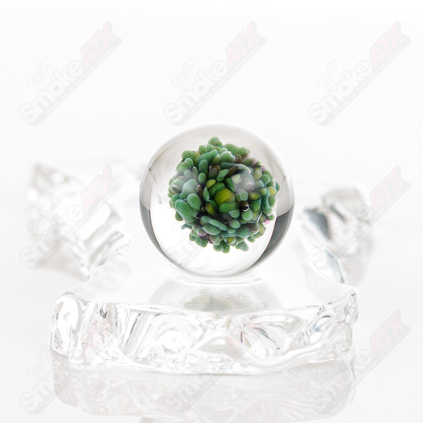 #1 Flower Topper Marble Kobuki Glass Kobuki Glass - Smoke ATX