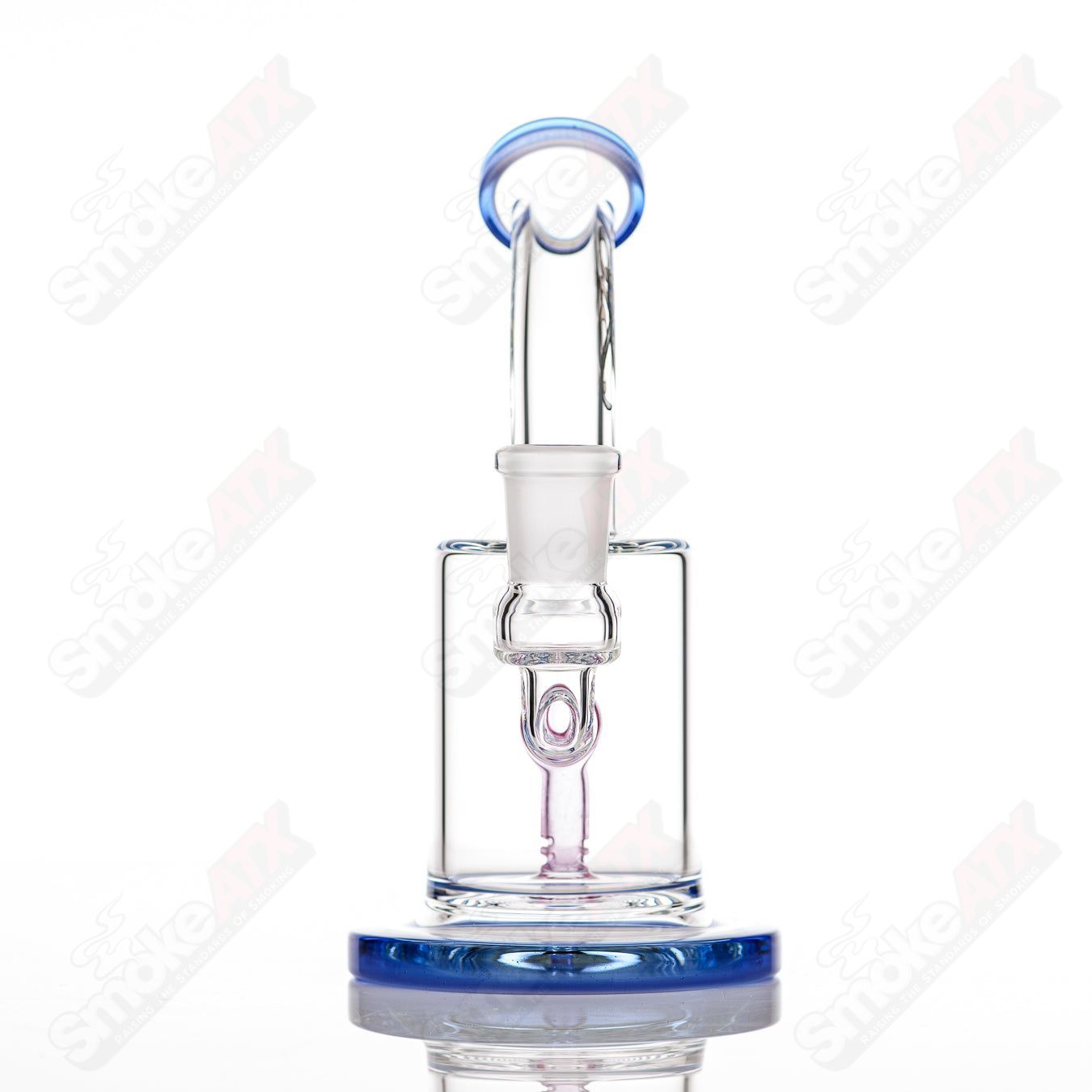 #3 14mm Macro XL w 2 Color Foot/Mouthpiece Toro Glass - Smoke ATX