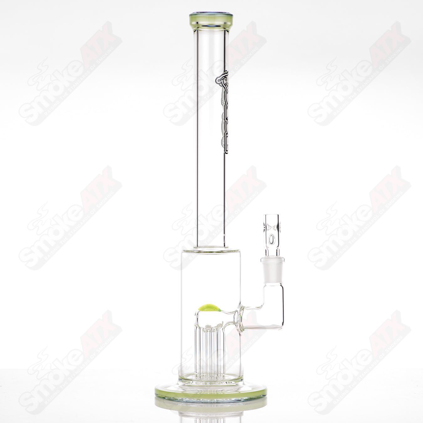 #1 14mm Mini Tree w Color Accent Toro Glass - Smoke ATX