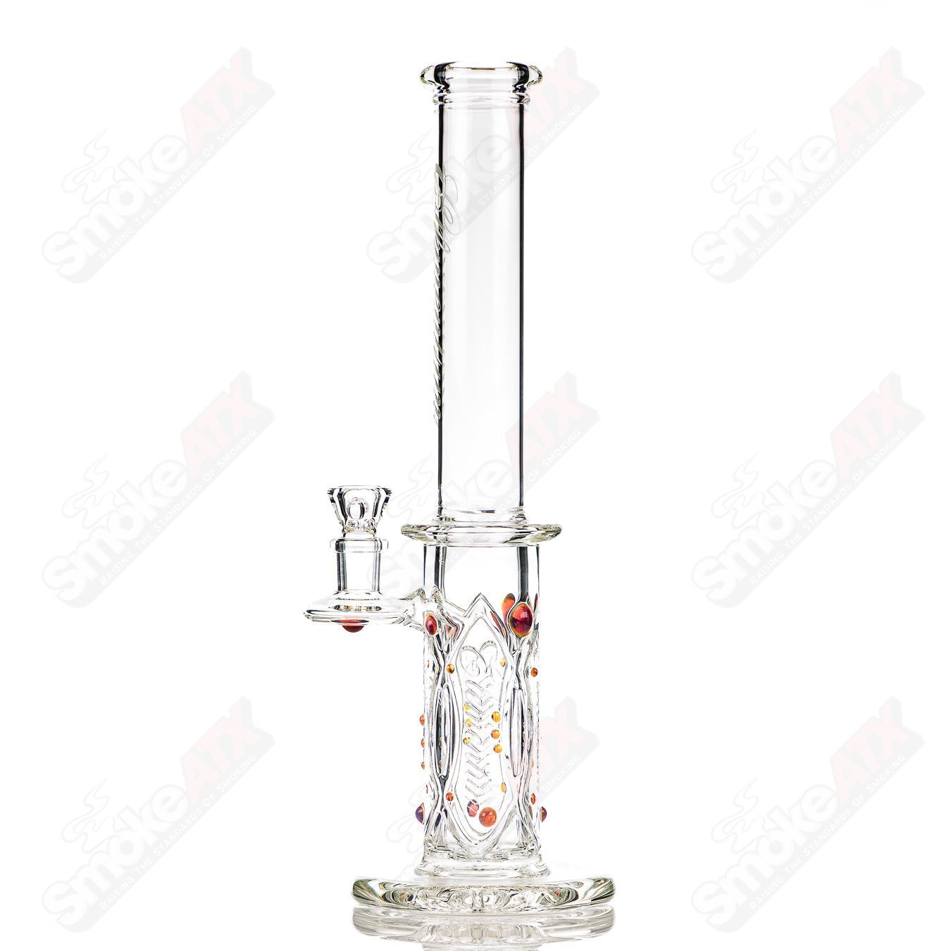 #1 Elementum Membrane Tube with Color Dots Avant-Garde Glass - Smoke ATX