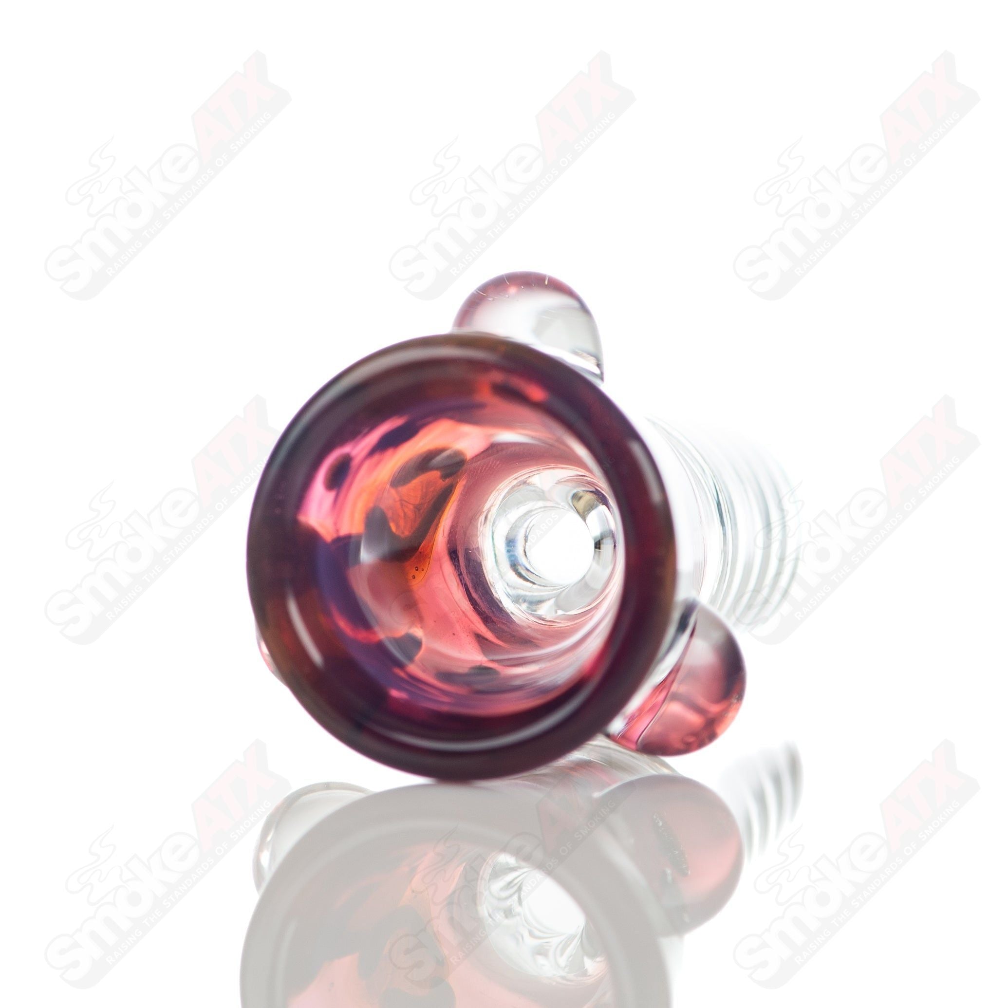 #5 18mm Leopard Print Martini Bowl w Dots Adventures In Glass Blowing - Smoke ATX