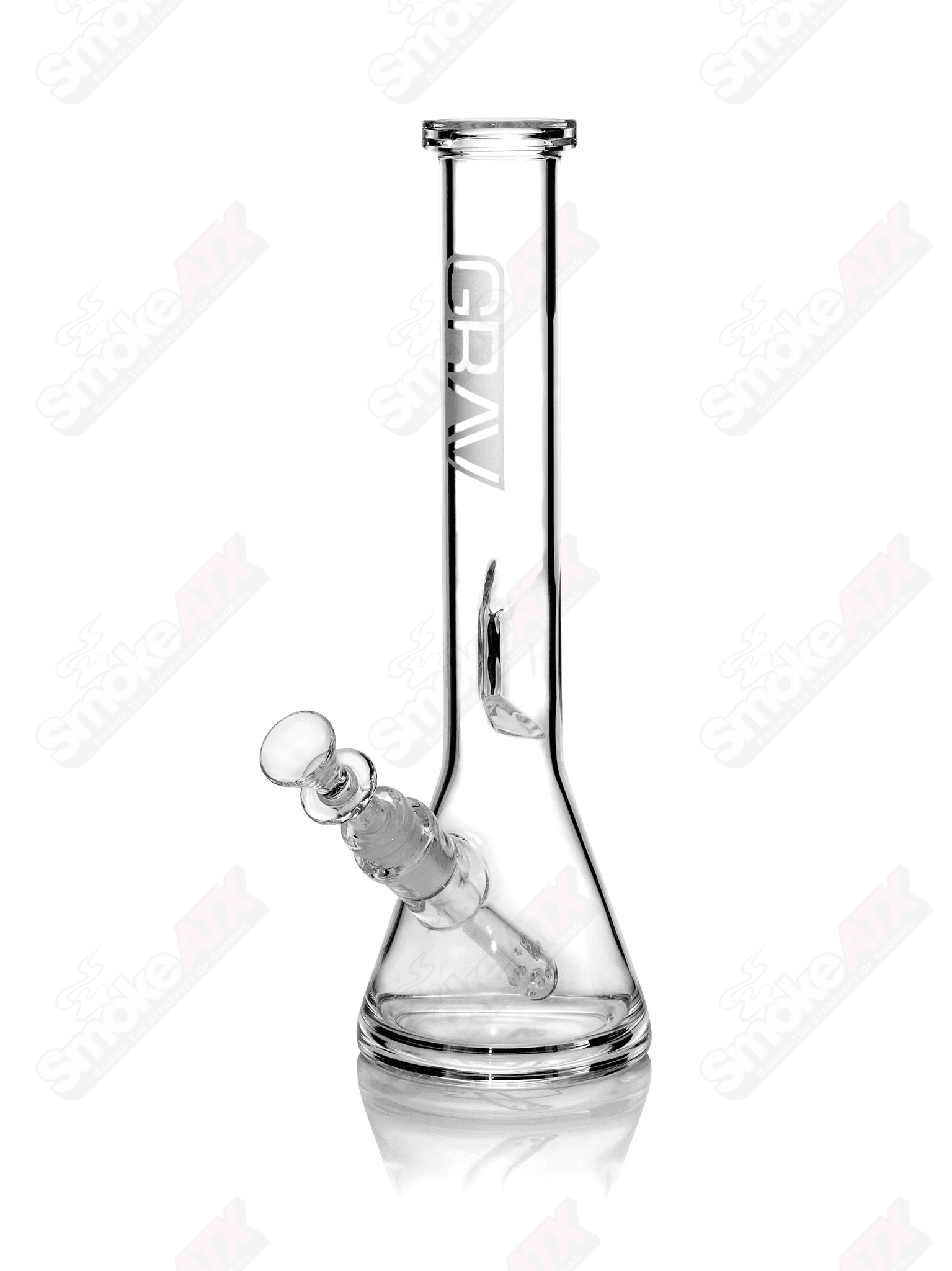12" Medium Clear Beaker Water Pipe GRAV Labs - Smoke ATX