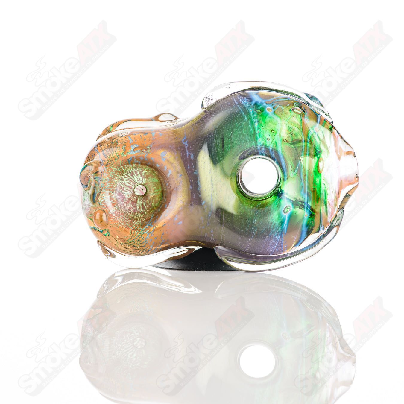 #19 Donut Chillum Glass by Nobody - Smoke ATX